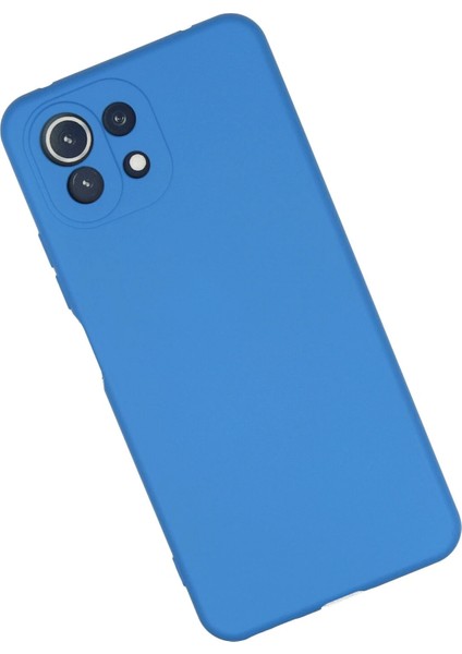 Xiaomi Mi 11 Lite Kılıf Nano Içi Kadife Silikon - Mavi Bstmy