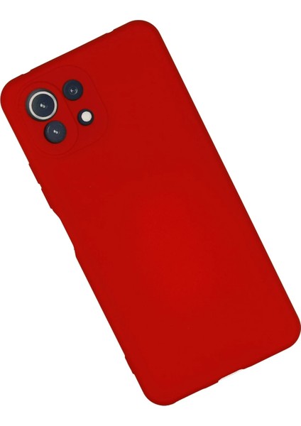 Xiaomi Mi 11 Lite Kılıf Nano Içi Kadife Silikon - Kırmızı Bstmy