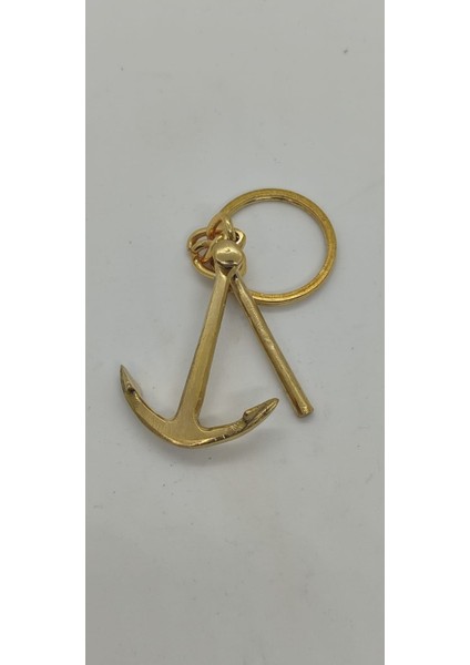 Pirinç Admiraltı Çıpa Anahtarlık (5cm)