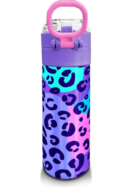 Kids Kız Desenli Pipetli ve Direkt Içim Çelik Termos 500 ml fırsatları