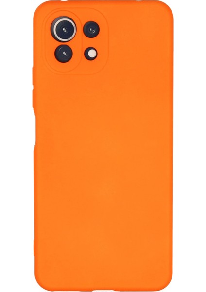 Xiaomi Mi 11 Lite Kılıf Nano Içi Kadife Silikon - Turuncu Bstmy