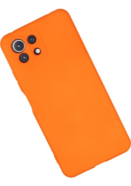 Xiaomi Mi 11 Lite Kılıf Nano Içi Kadife Silikon - Turuncu Bstmy