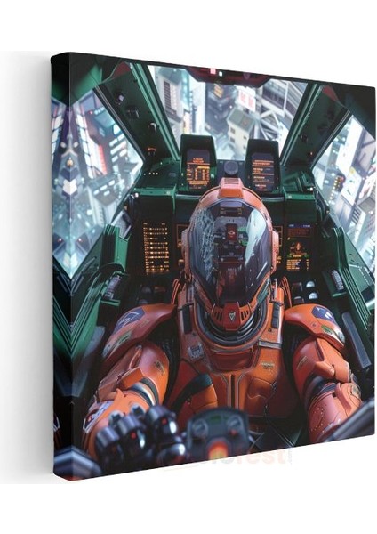 Mecha Pilot - Bilim Kurgu Anime Kanvas Tablo