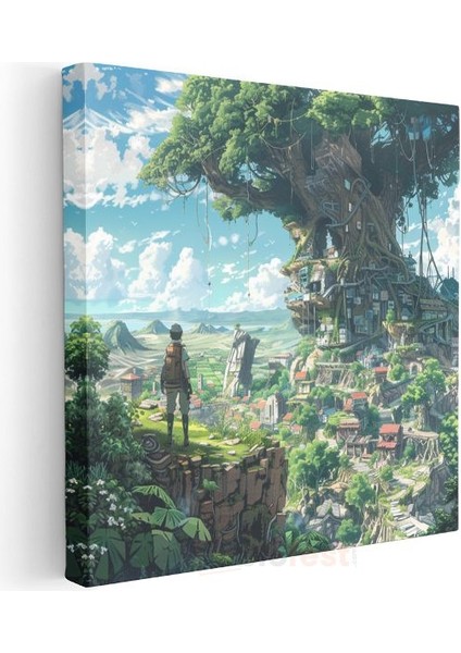 Terk Edilmiş Dünya - Distopik Anime Kanvas Tablo