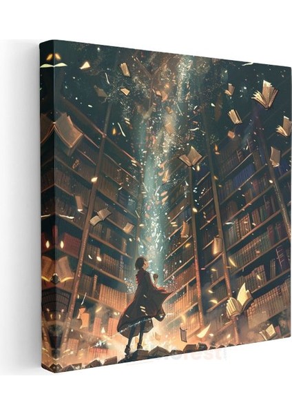Yağmurlu Sokak Mutfağı - Cyberpunk Anime Kanvas Tablo