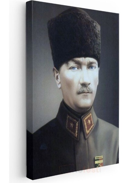 Kalpaklı Komutan - Askeri Üniforma Portresi Kanvas Tablo modelleri