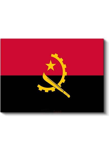 Angola Bayrağı - Kanvas Tablo fiyatları