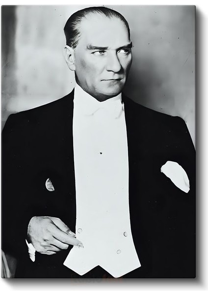 Smokinli Atatürk - Resmi Gala Portresi Kanvas Tablo