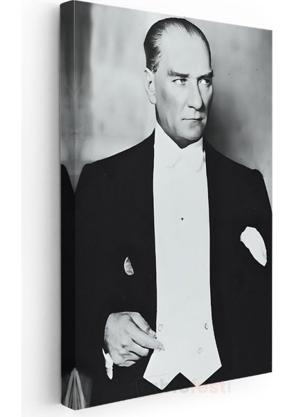 Smokinli Atatürk - Resmi Gala Portresi Kanvas Tablo