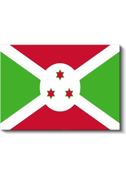 Burundi Bayrağı - Kanvas Tablo
