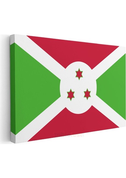 Burundi Bayrağı - Kanvas Tablo