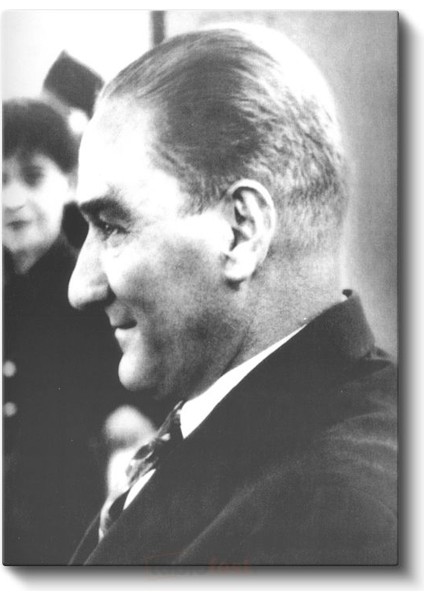 Profil Atatürk - Siyah Beyaz Portre Kanvas Tablo fiyatları