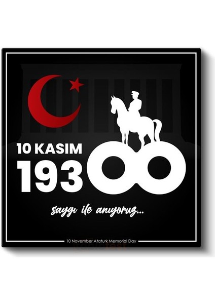 10 Kasım 1938 - Anma Günü Tasarım Kanvas Tablo