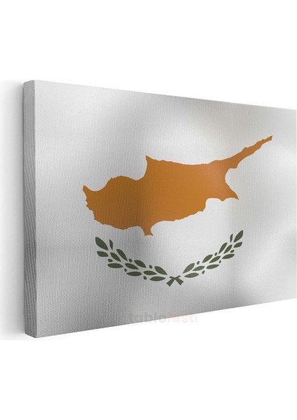 Kıbrıs Bayrağı - Dalgalı Görünüm Kanvas Tablo modelleri
