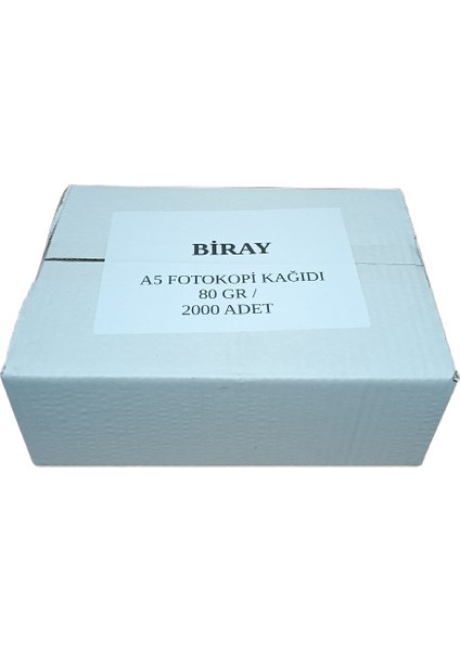 A5 Fotokopi Kağıdı 80 Gram 2000 Adet 1 Koli