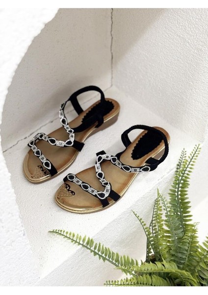 25Y122-5 Kadın Sandalet Siyah 36-41