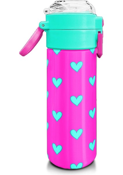 Kids Kız Desenli Pipetli ve Direkt Içim Çelik Termos 500 ml fiyatları
