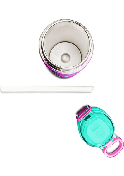 Kids Kız Desenli Pipetli ve Direkt Içim Çelik Termos 500 ml modelleri