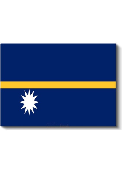 Nauru Bayrağı - Kanvas Tablo fiyatları