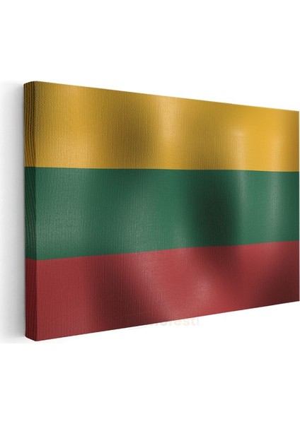 Litvanya Bayrağı - Dalgalı Görünüm Kanvas Tablo modelleri
