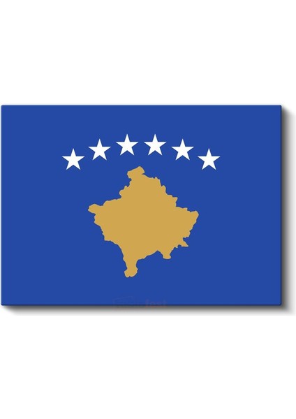 Kosova Bayrağı - Kanvas Tablo