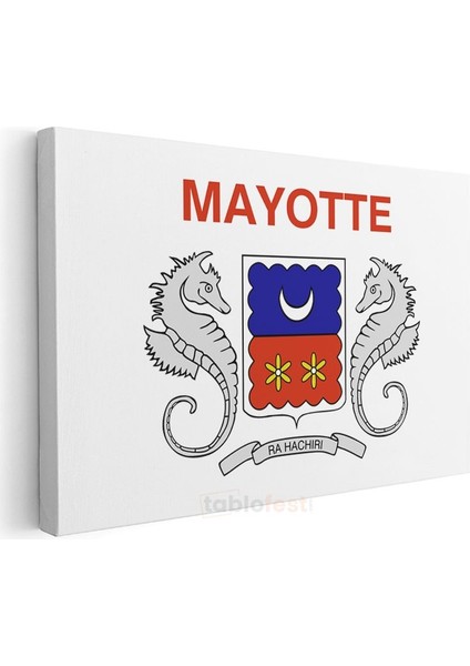 Mayotte Bayrağı - Kanvas Tablo