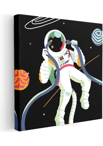 Uzay Kaşifi - Yıldızlar Arasında Astronot Kanvas Tablo modelleri