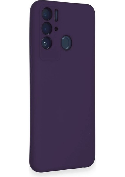 Tecno Pova Neo Kılıf Nano Içi Kadife Silikon - Mor Bstmy