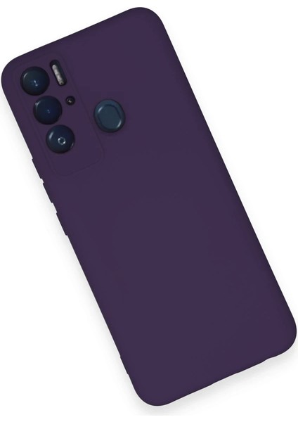 Tecno Pova Neo Kılıf Nano Içi Kadife Silikon - Mor Bstmy