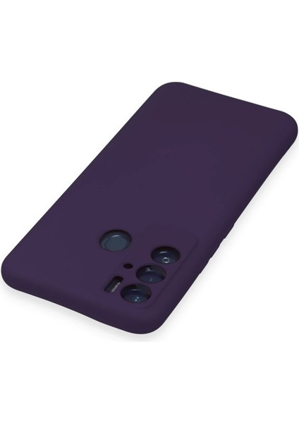 Tecno Pova Neo Kılıf Nano Içi Kadife Silikon - Mor Bstmy