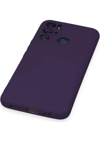 Tecno Pova Neo Kılıf Nano Içi Kadife Silikon - Mor Bstmy
