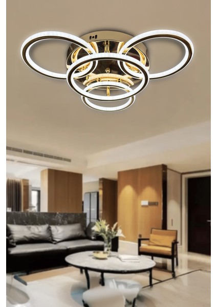 Exen Plafonyer Çift Ledli LED Avize 3+1