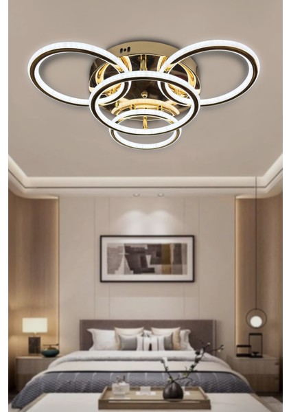 Exen Plafonyer Çift Ledli LED Avize 3+1