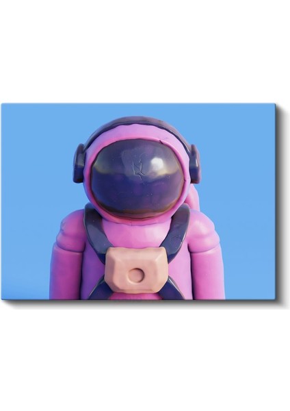 Pembe Astronot - Uzay Macerası Temalı Kanvas Tablo fiyatları