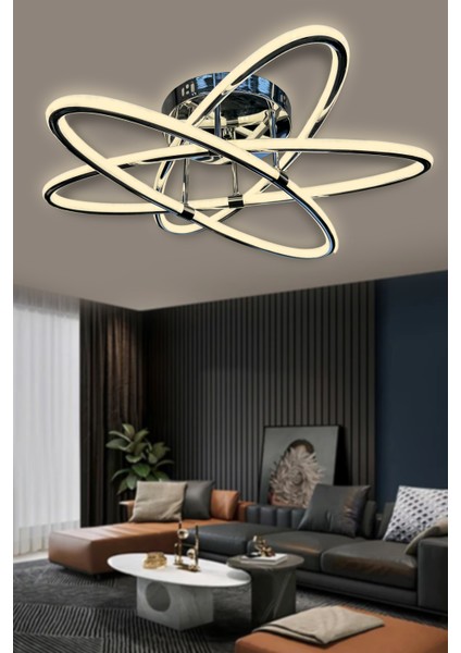 Atom Çift Ledli 3 Kol LED Avize modelleri