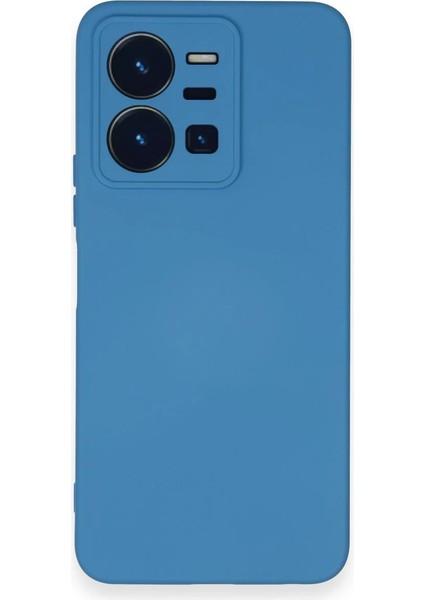 Vivo Y35 Kılıf Nano Içi Kadife Silikon - Mavi Bstmy