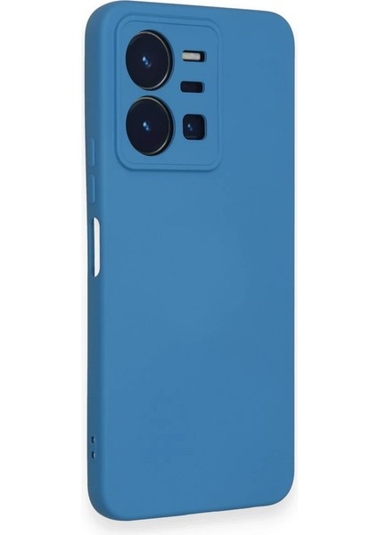 Vivo Y35 Kılıf Nano Içi Kadife Silikon - Mavi Bstmy
