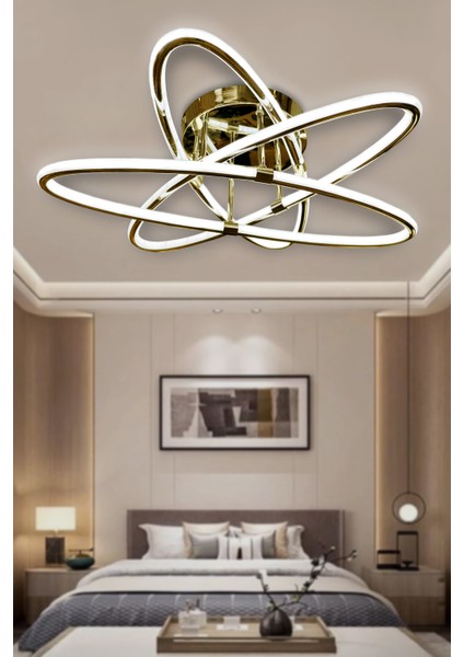 Atom Çift Ledli 3 Kol LED Avize