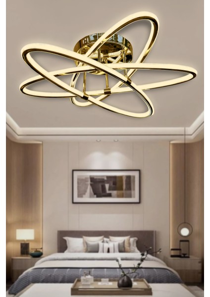 Atom Çift Ledli 3 Kol LED Avize modelleri