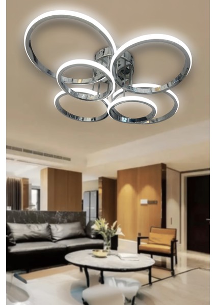 Negro 6\'lı Plafonyer LED Avize