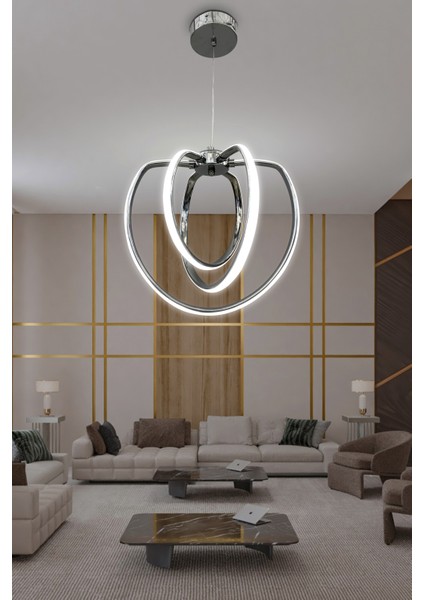 Afra 3\'lü Modern Sarkıt LED Avize