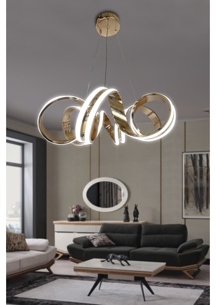 Kıvrım Çift Ledli Sıralı Toplu LED Avize