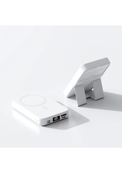 10000 Mah 15W Magsafe Kablosuz Şarj Özellikli Taşınabilir Şarj Cihazı