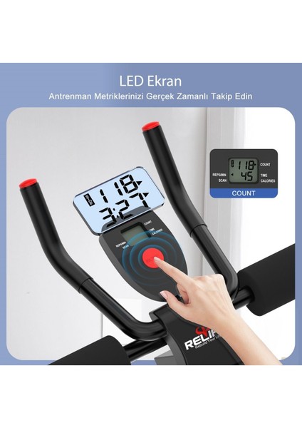 Relife Abdominal Karın Kası Egzersiz Spor Aleti - 5 Farklı Yükseklik Ayarı - 150KG Taşıma Kapasites