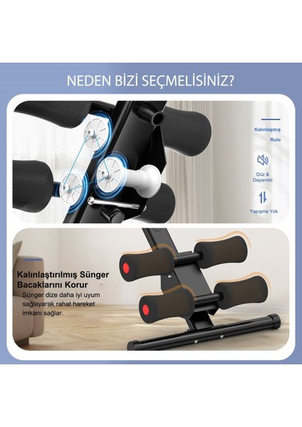 Relife Abdominal Karın Kası Egzersiz Spor Aleti - 5 Farklı Yükseklik Ayarı - 150KG Taşıma Kapasites