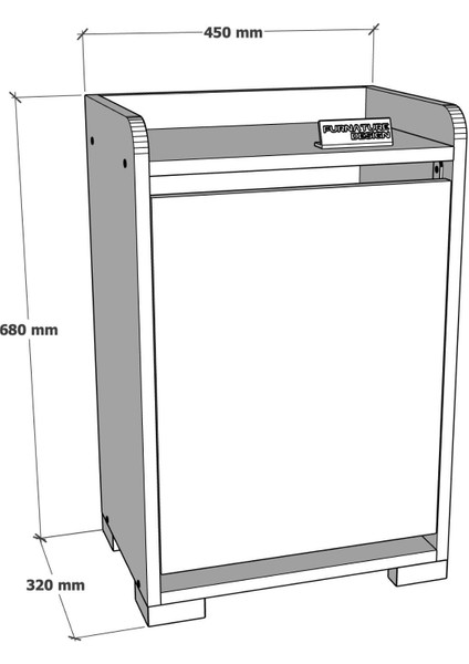 Solena Dekoratif Çamaşır Dolabı Düşer Kapak Çamaşırlık fırsatları