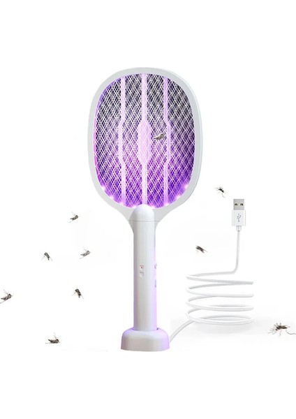 2-In-1 Elektrikli Anti-Sivrisinek Kovucu Mor Işıklı Lamba