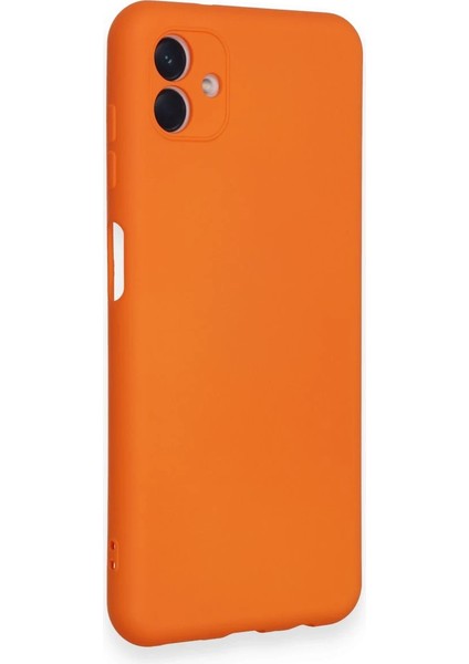 Samsung Galaxy A04 Kılıf Nano Içi Kadife Silikon - Turuncu Bstmy