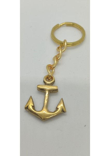 Pirinç Çıpa Anahtarlık (3,5 Cm)