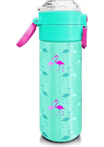 Kids Kız Desenli Pipetli ve Direkt Içim Çelik Termos 500 ml indirimleri